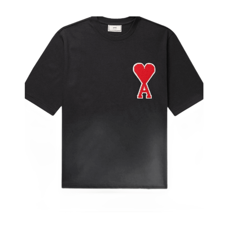 Ami Paris Camiseta Logo Vermelho