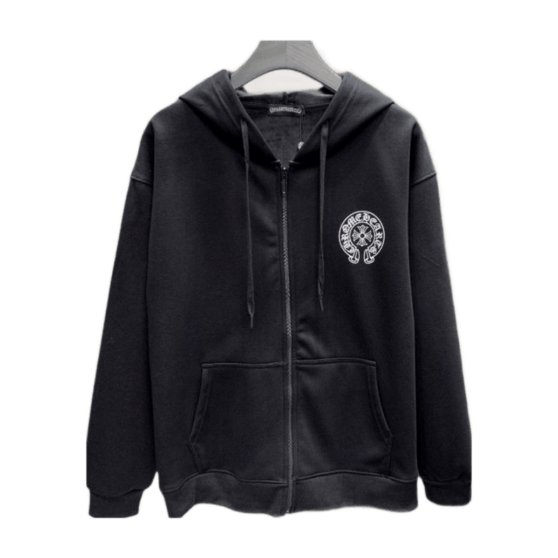 Chrome Hearts Zip-Up Preto