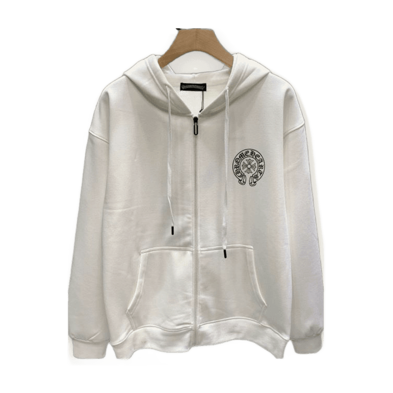 Chrome Hearts Zip-Up Branco
