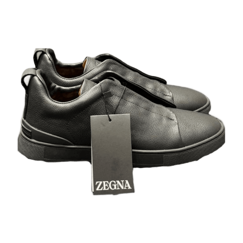 Zegna Triple Stitch Couro All Black