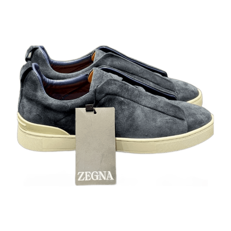 Zegna Triple Stitch Veludo Azul