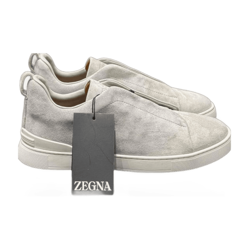 Zegna Triple Stitch Veludo Cinza